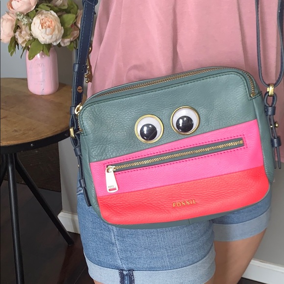 Fossil Handbags - RARE Fossil Piper Bot Toaster Googly Eyes Bag